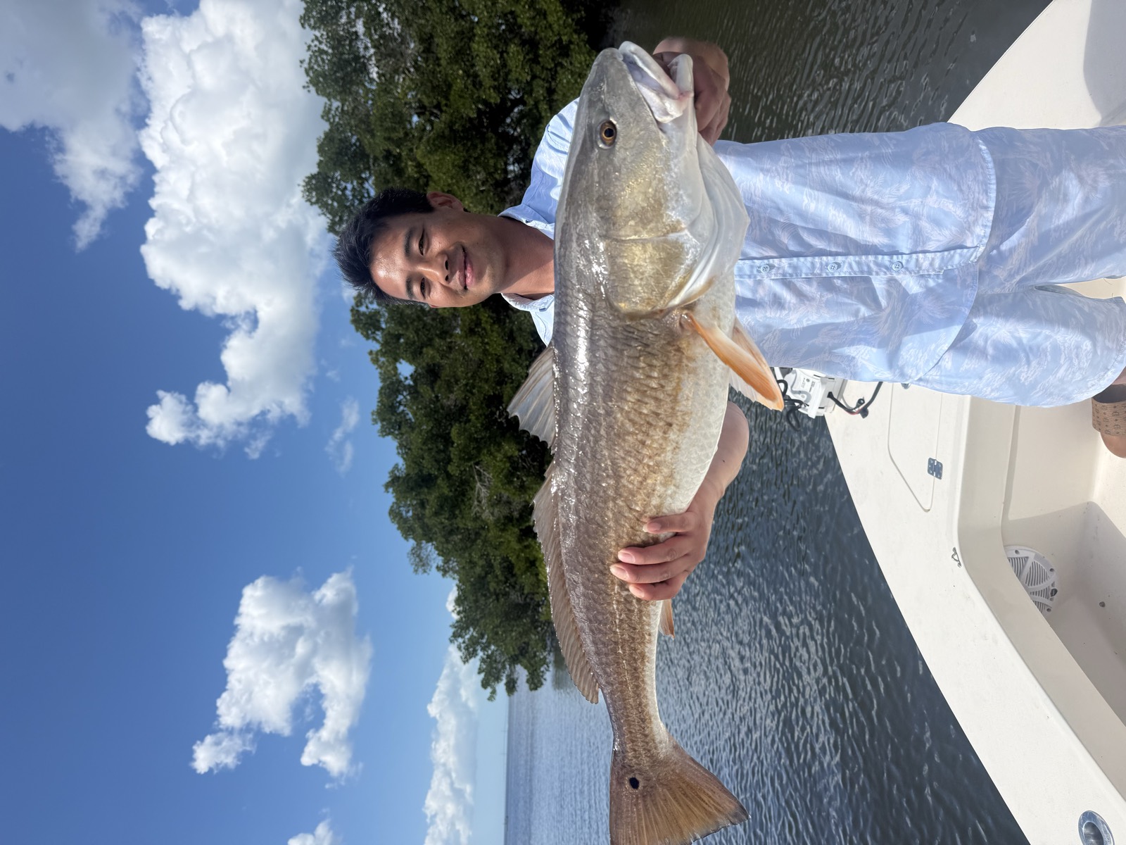 Angler with a fresh catch